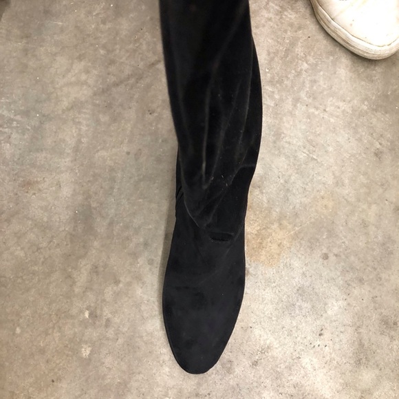 A New Day Black Faux Suede Classic Heeled Boot 10M - Picture 3 of 4